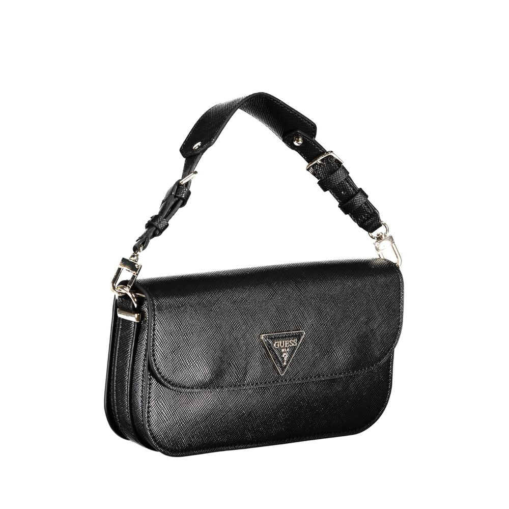 Guess Jeans – Schwarze Handtasche aus Polyethylen