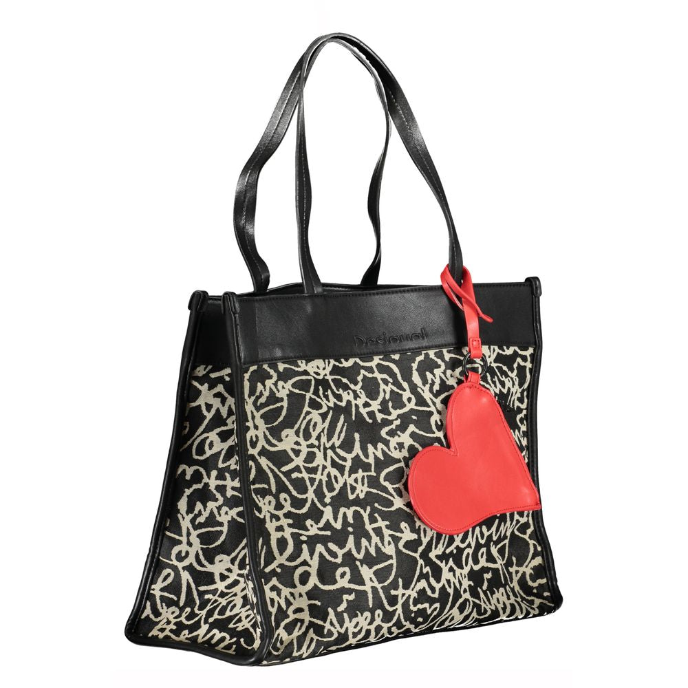 Desigual Schwarze Polyester-Handtasche