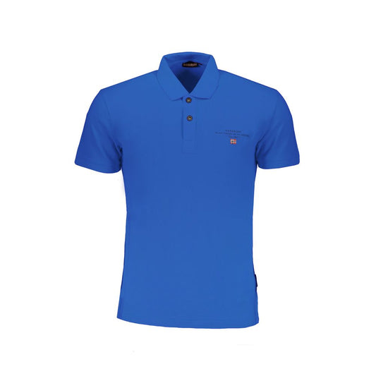 Napapijri Blaues Baumwoll-Poloshirt