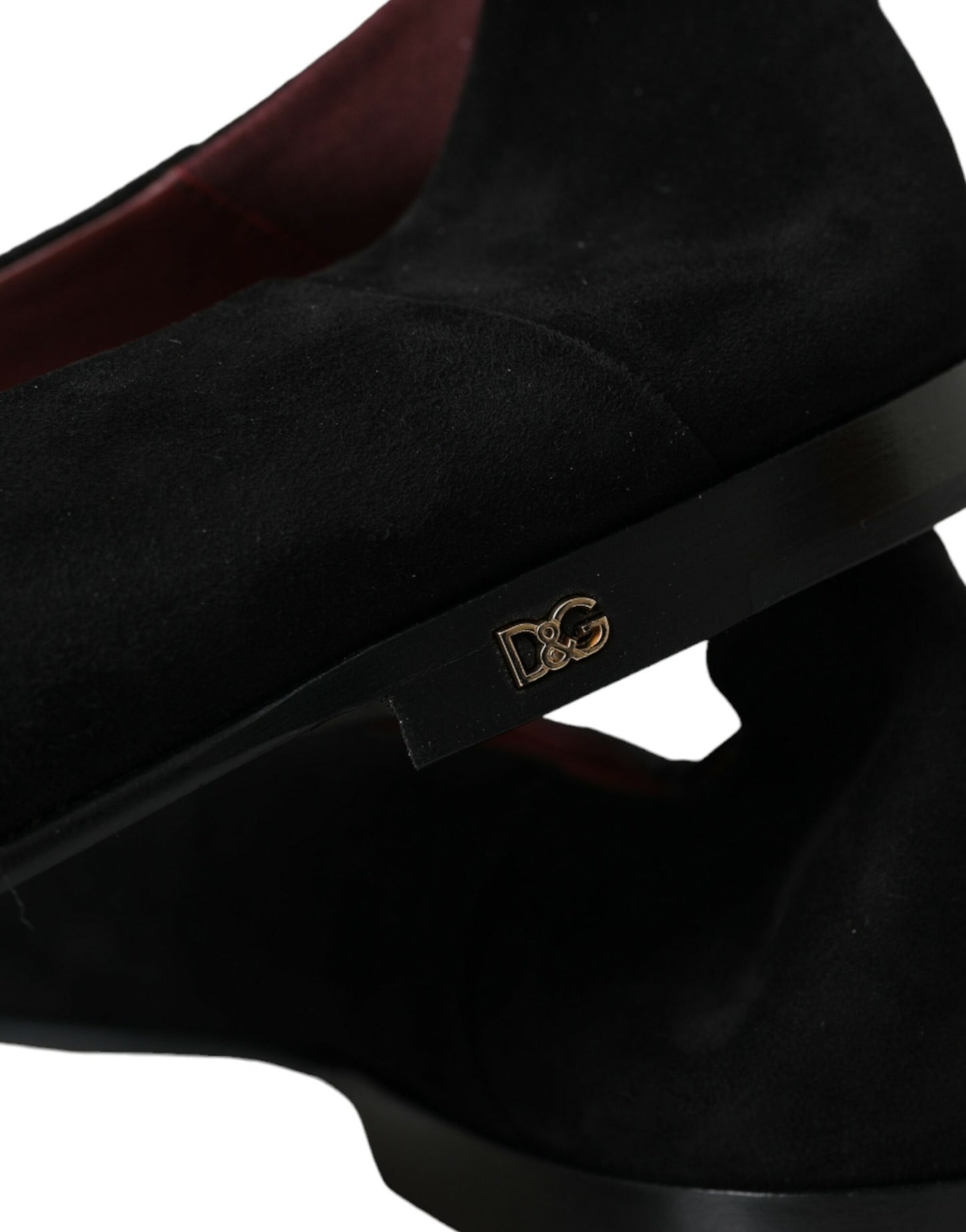 Dolce &amp; Gabbana – Slipper aus schwarzem Wildleder für formelle Anlässe