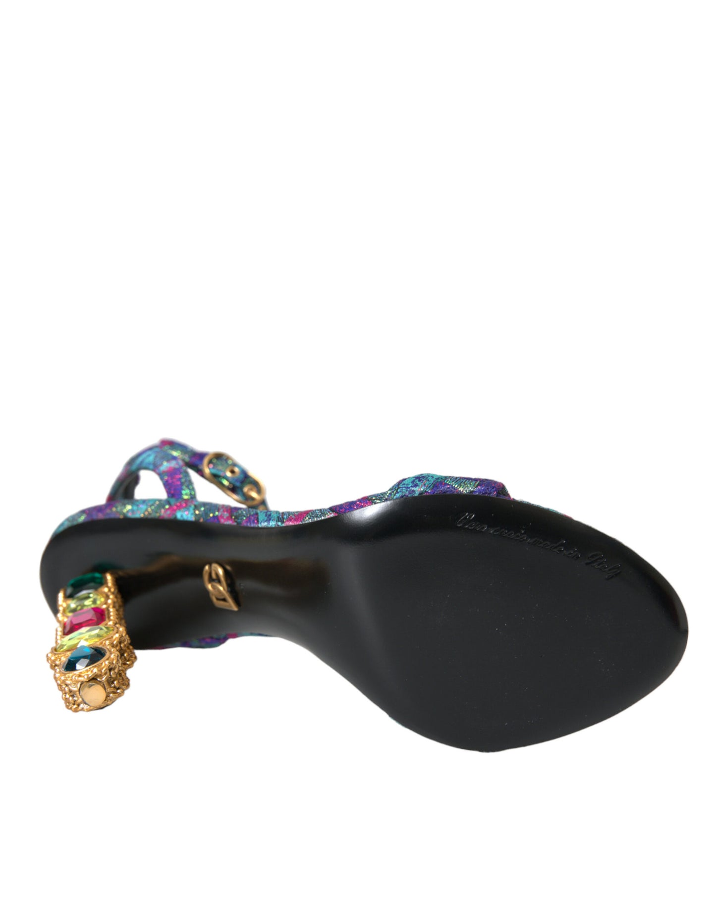 Dolce &amp; Gabbana Sandalen mit mehrfarbigen Jacquard-Kristallen