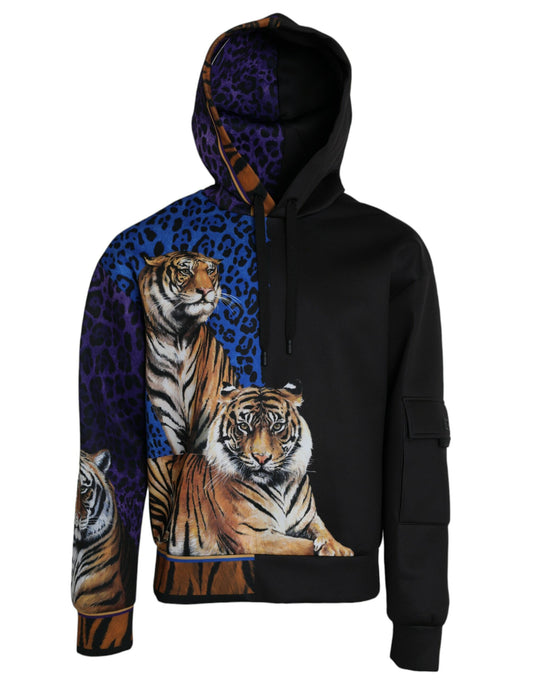 Dolce &amp; Gabbana Mehrfarbiger Tiger-Kapuzenpullover