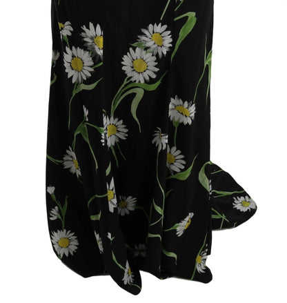 Robe fourreau extensible en soie tournesol