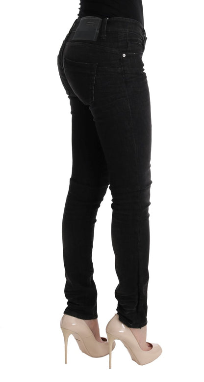 Jean slim en coton denim noir