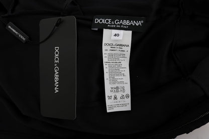 Dolce &amp; Gabbana Elegantes schwarzes knielanges Etuikleid