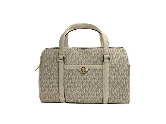 Michael Kors Travel Medium Duffle Satchel Umhängetasche Geldbörse Creme