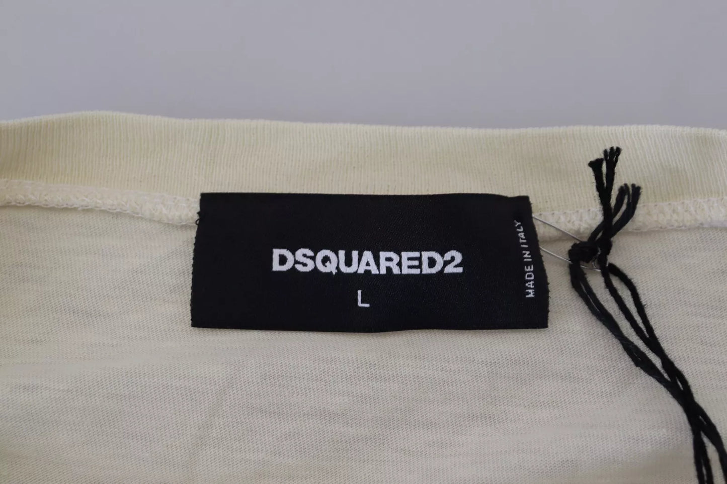 Dsquared² Beige Pullover aus Baumwollleinen mit langen Ärmeln