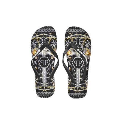 Philipp Plein Flip-Flops für Damen mit mehrfarbigem Grafikdruck