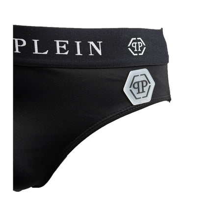 Philipp Plein – Schicke Badehose aus Nylon mit ikonischem Logodetail