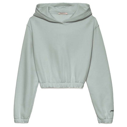 Hinnominate Chic Cropped Hooded Cotton Sweatshirt