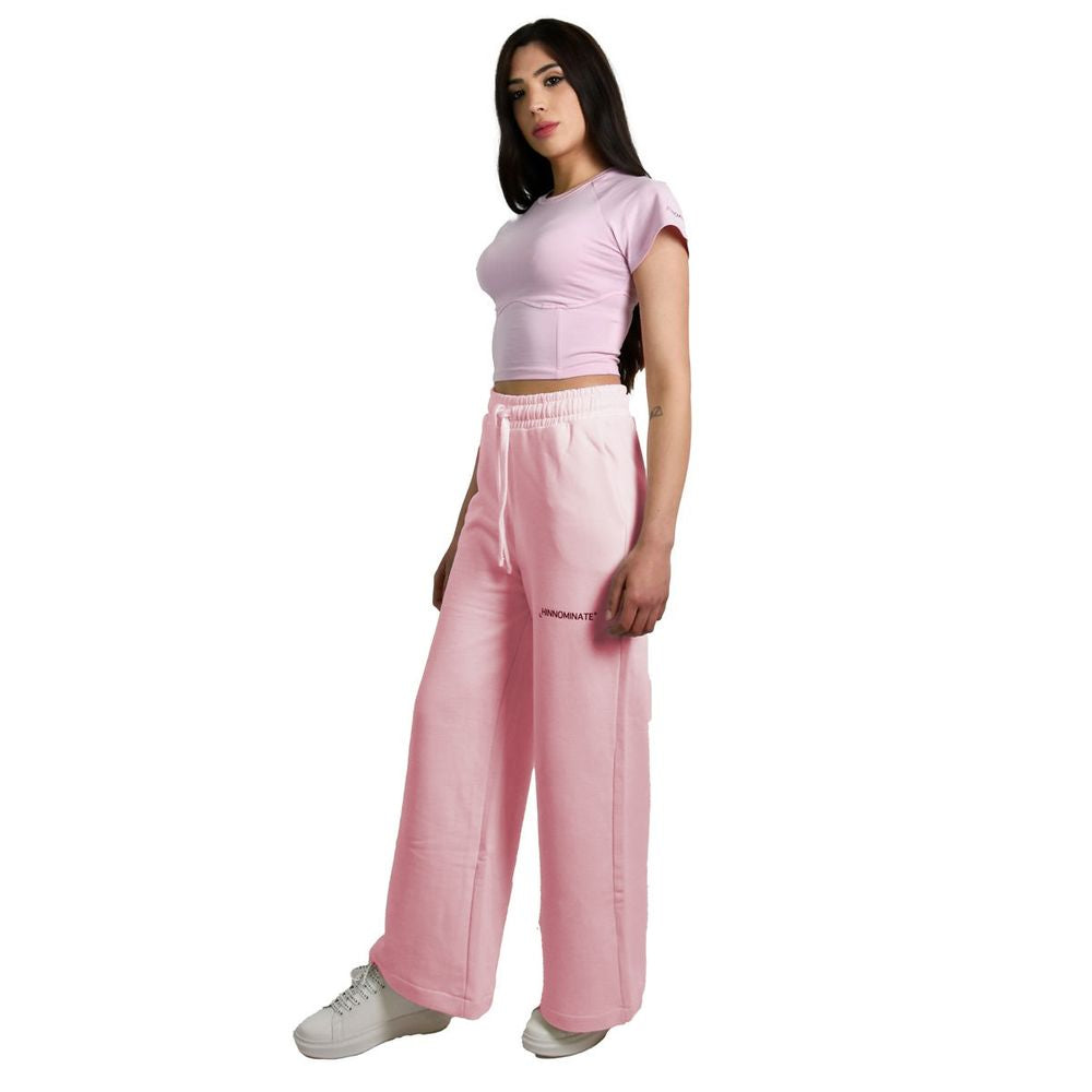 Hinnominate Schicke rosa Palazzo-Hose mit Kordelzug