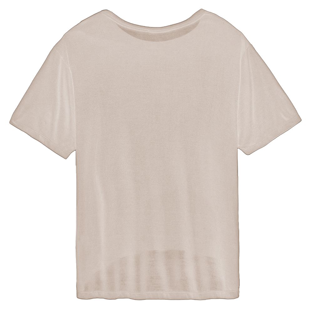 Hinnominate – Elegantes, übergroßes Modal-T-Shirt mit Logo