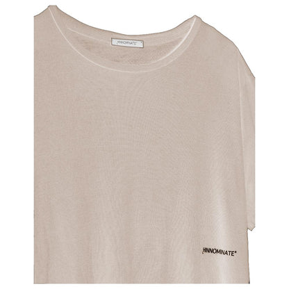 Hinnominate – Elegantes, übergroßes Modal-T-Shirt mit Logo