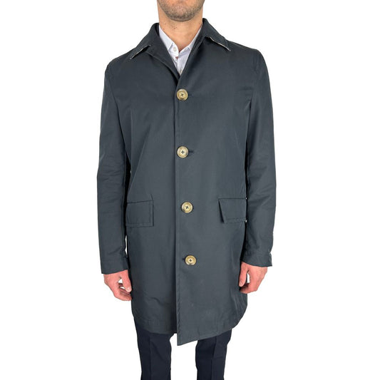 Aquascutum Eleganter einreihiger Trenchcoat in Marineblau