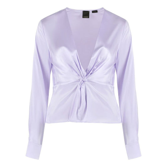 PINKO Fliederfarbene Seiden-Eleganzbluse