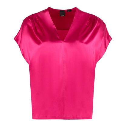 PINKO Elegante Bluse aus Seidenmischung in Fuchsia