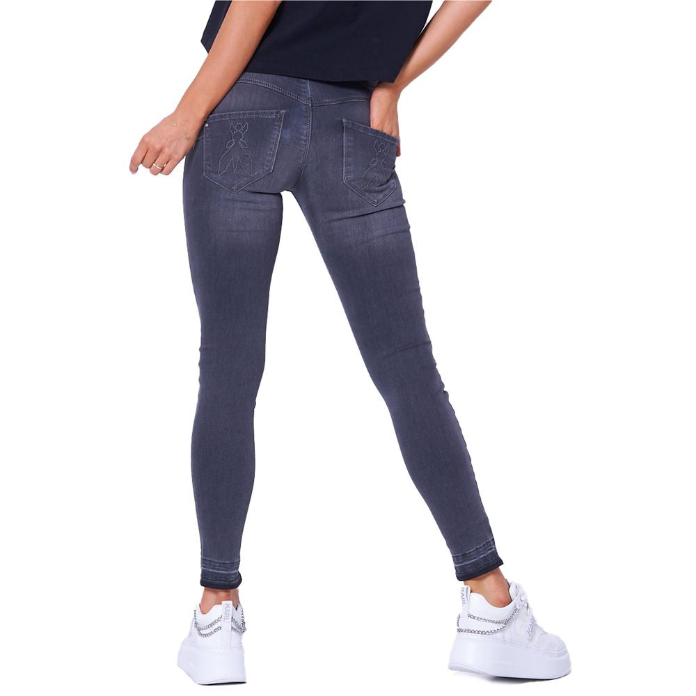 Patrizia Pepe Schicke hoch taillierte Skinny-Jeggings in Grau