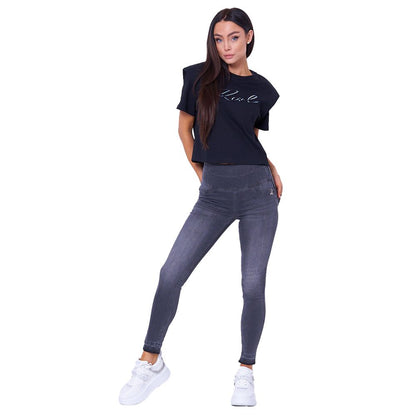 Patrizia Pepe Schicke hoch taillierte Skinny-Jeggings in Grau