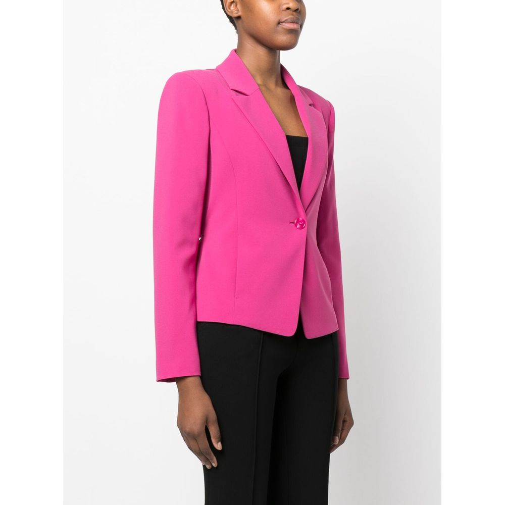 Patrizia Pepe Fuchsia Ein-Knopf-Stretch-Chic-Blazer