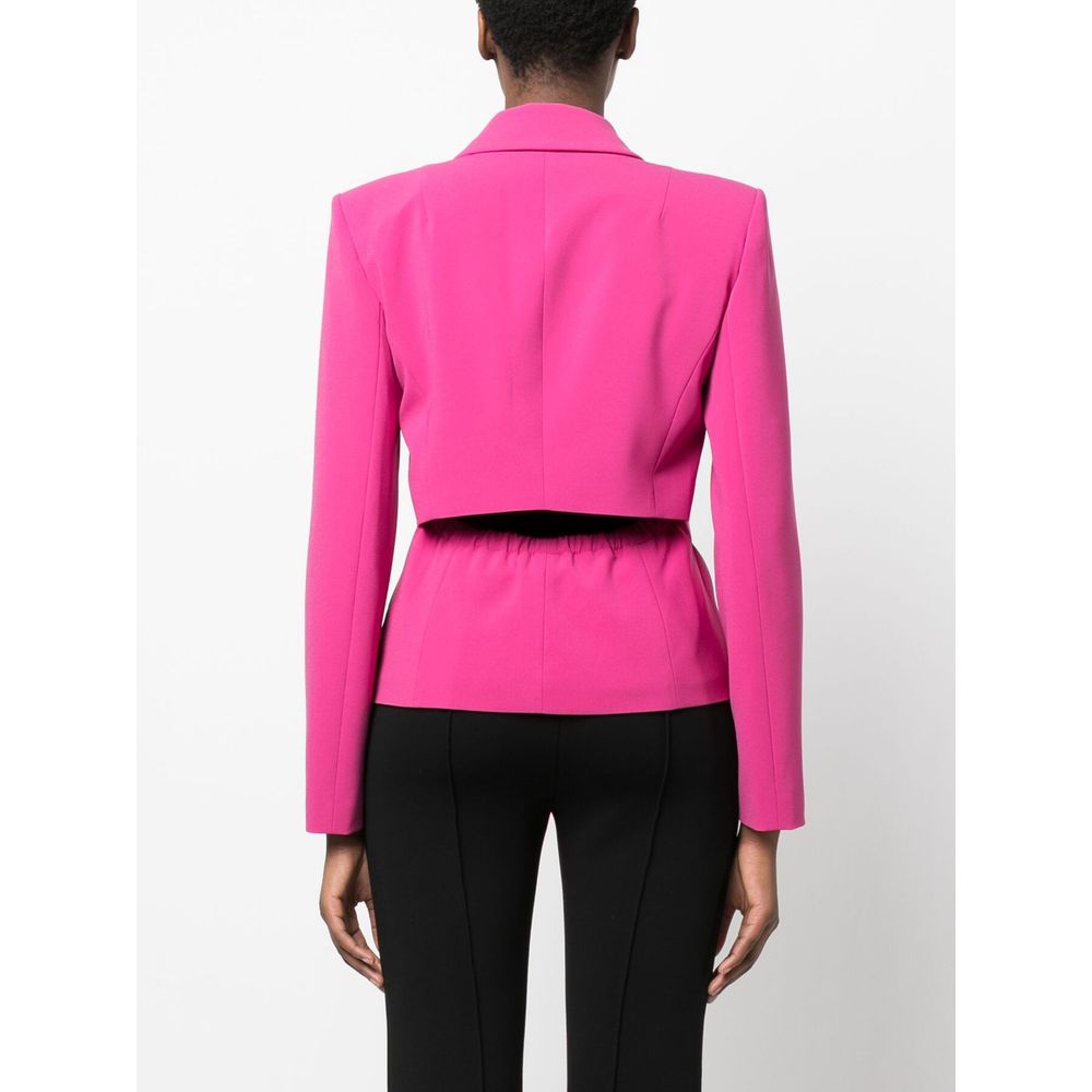 Patrizia Pepe Fuchsia Ein-Knopf-Stretch-Chic-Blazer