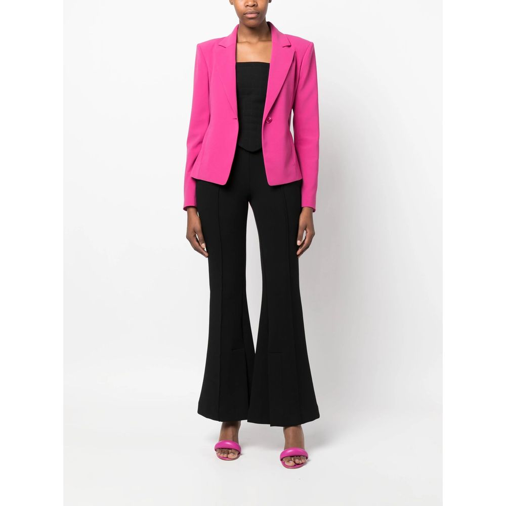 Patrizia Pepe Fuchsia Ein-Knopf-Stretch-Chic-Blazer