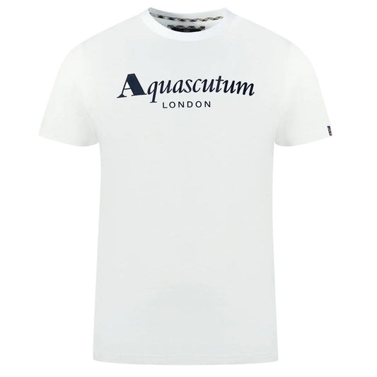 Aquascutum Weißes Baumwoll-T-Shirt für Herren