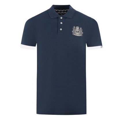 Aquascutum Elegantes Baumwollpolo mit kontrastierendem Logo-Emblem