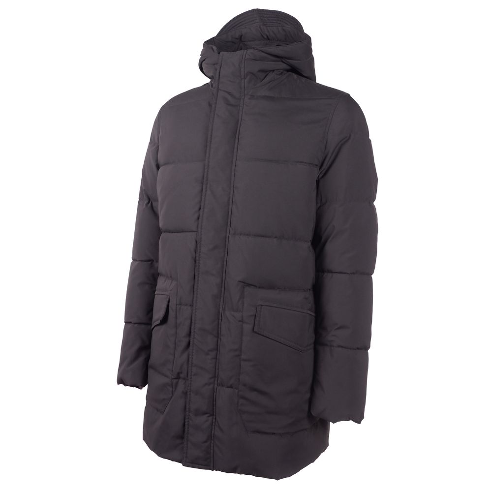 Schwarze Polyesterjacke