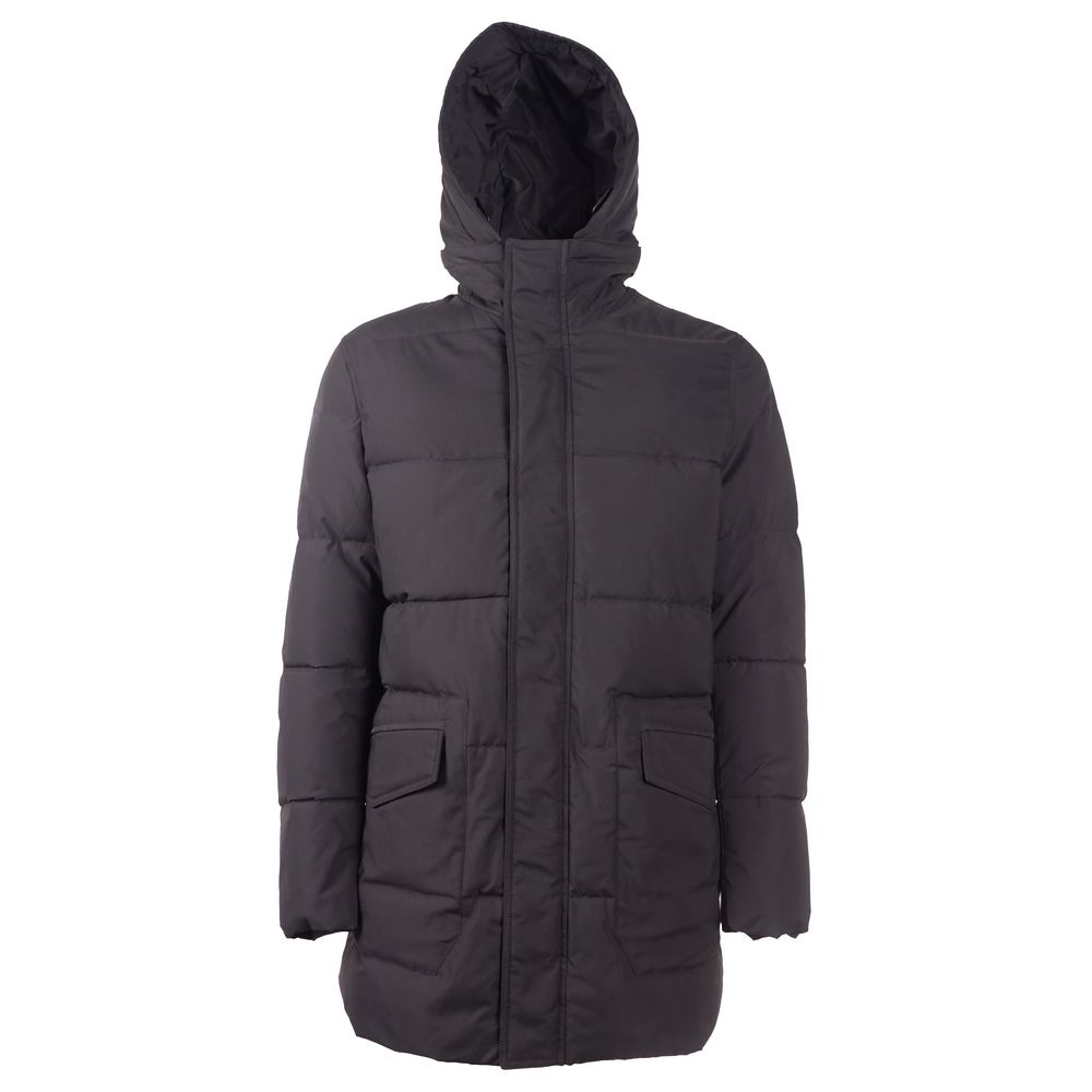 Schwarze Polyesterjacke