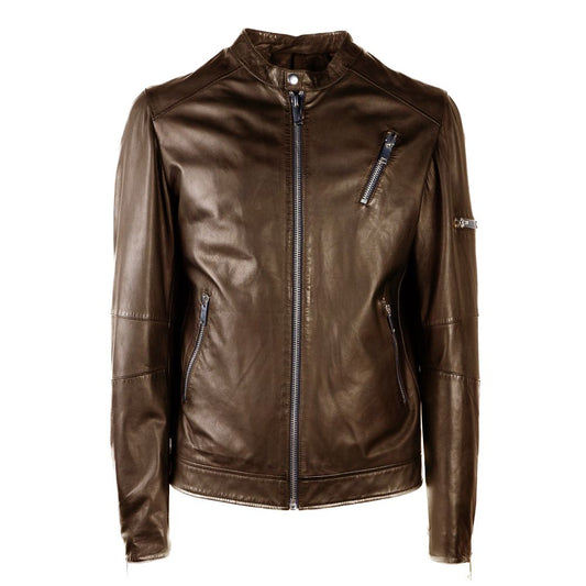 Braune Lederjacke von Emilio Romanelli