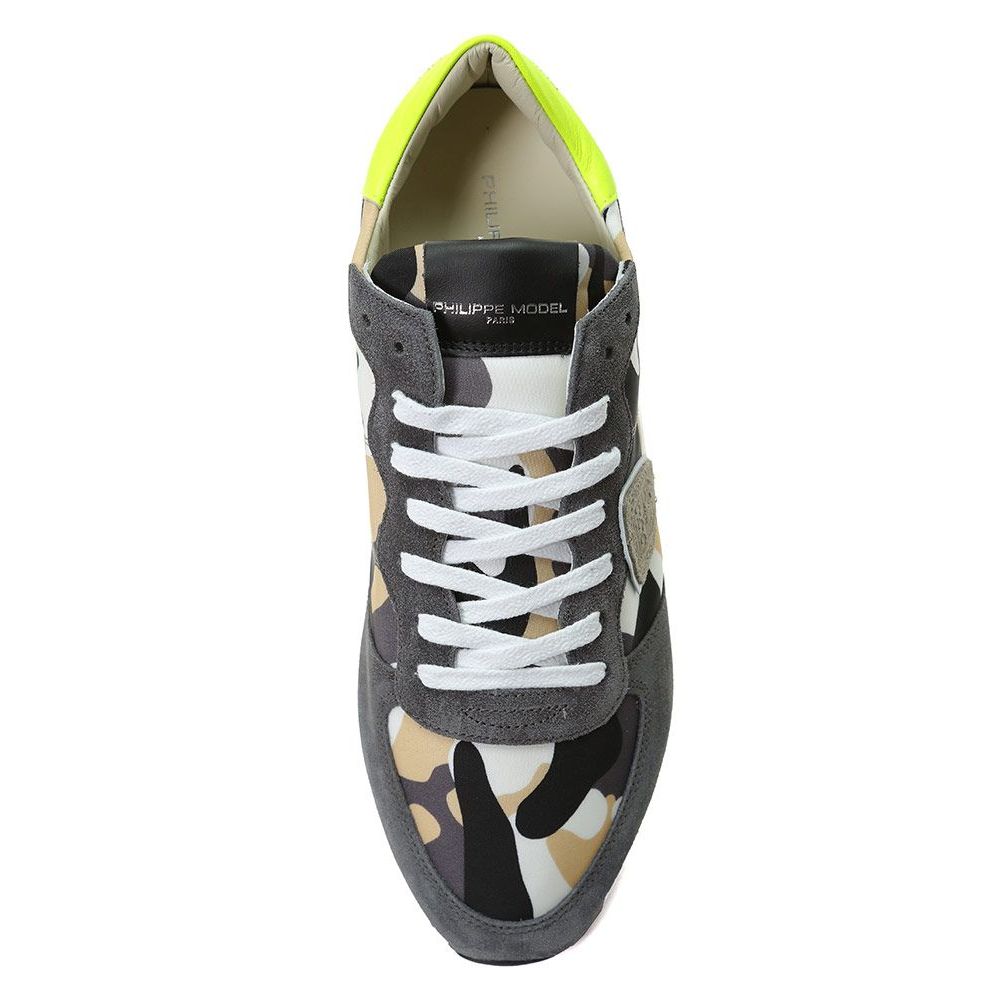 Sneaker in tessuto militare