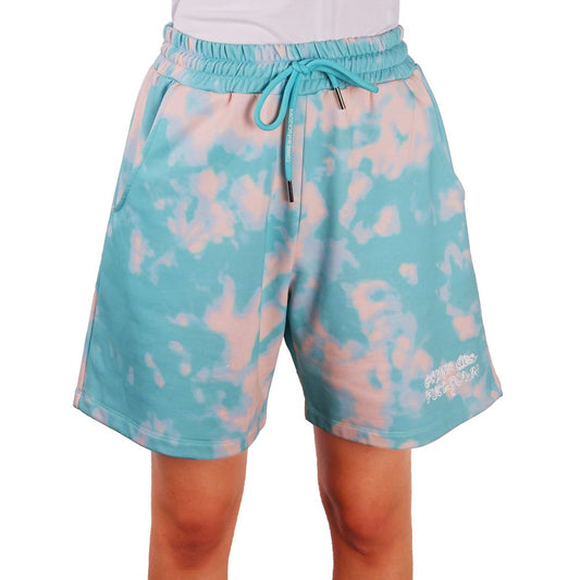 Comme Des Fuckdown Chic Zweifarbige Bermudashorts - Hellblau