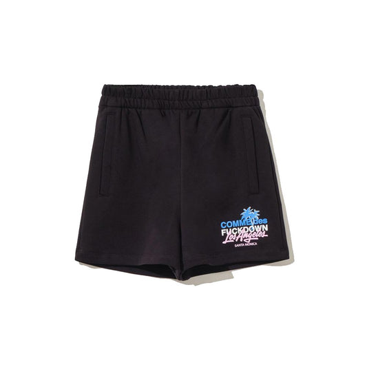 Comme Des Fuckdown Schicke schwarze Baumwollshorts mit Seitentaschen