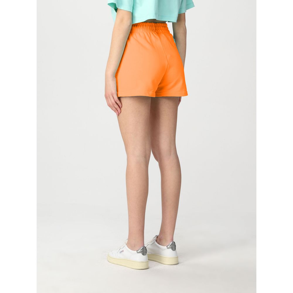 Orangefarbene Baumwollshorts