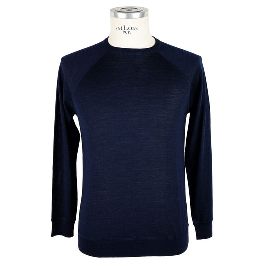 Maglione in lana merino blu