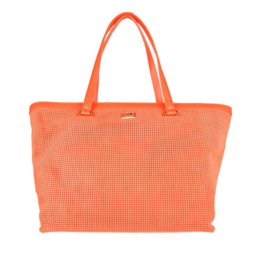 Orangefarbene Handtasche aus Di-Kalbsleder