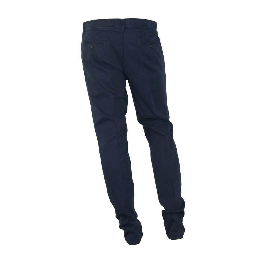 Elegante blaue Winterhose Made in Italy