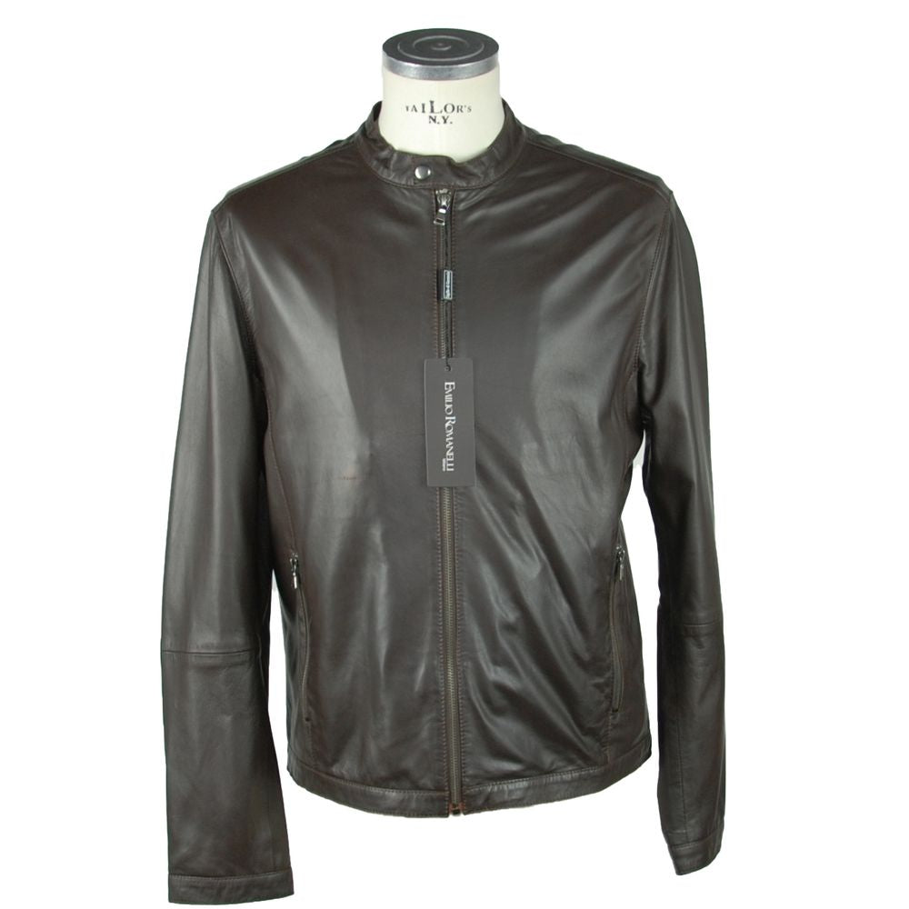 Braune Lederjacke