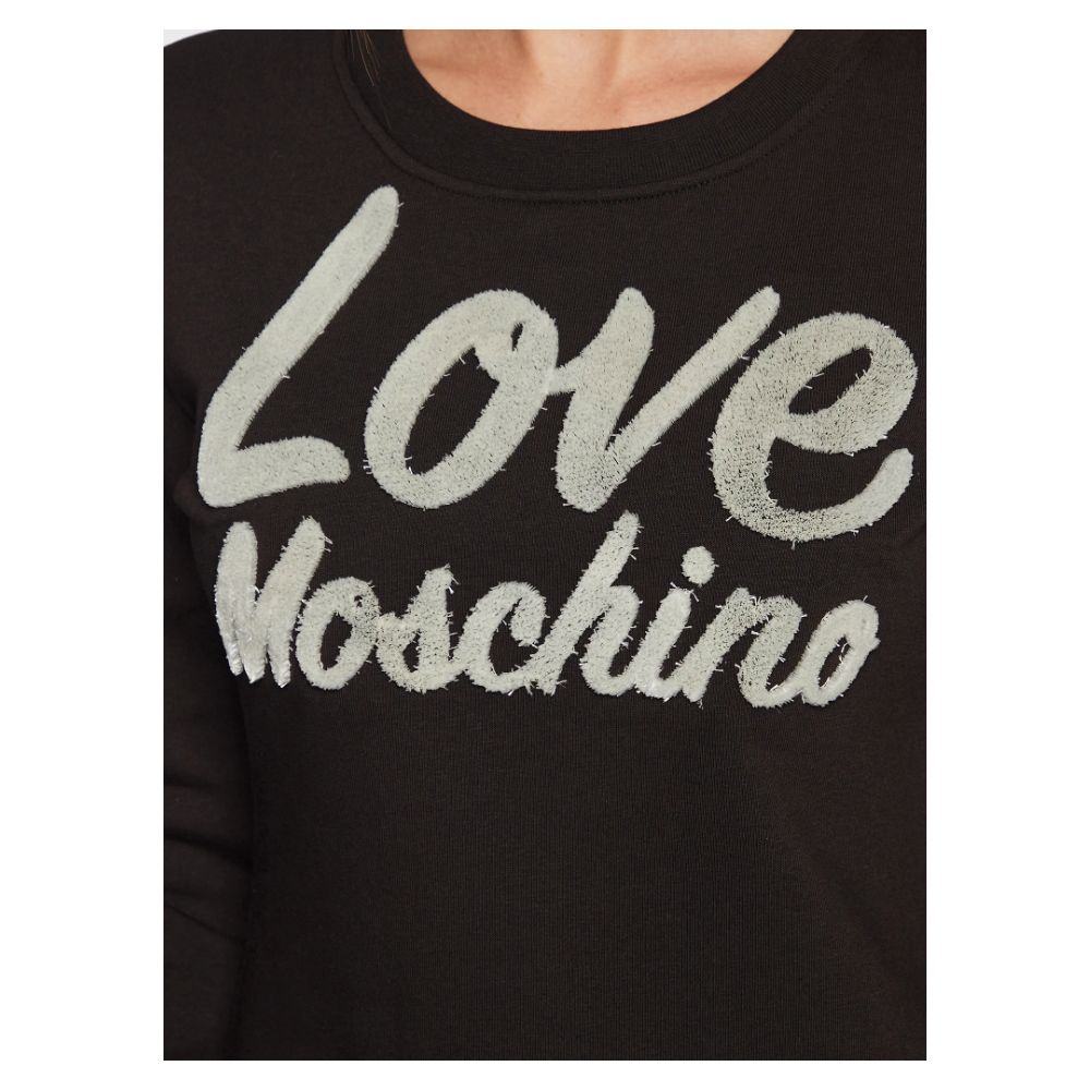 Love Moschino – Schickes Kleid aus Baumwollmischung mit geprägtem Logo