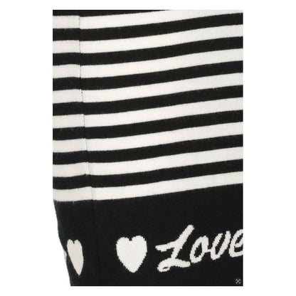 Love Moschino Elegantes gestreiftes Strickkleid mit langen Ärmeln