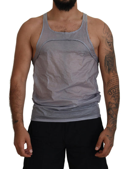 Dsquared² Hellgraues ärmelloses Tanktop aus Baumwolle für Herren