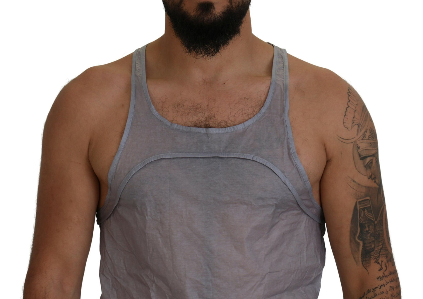 Dsquared² Hellgraues ärmelloses Tanktop aus Baumwolle für Herren