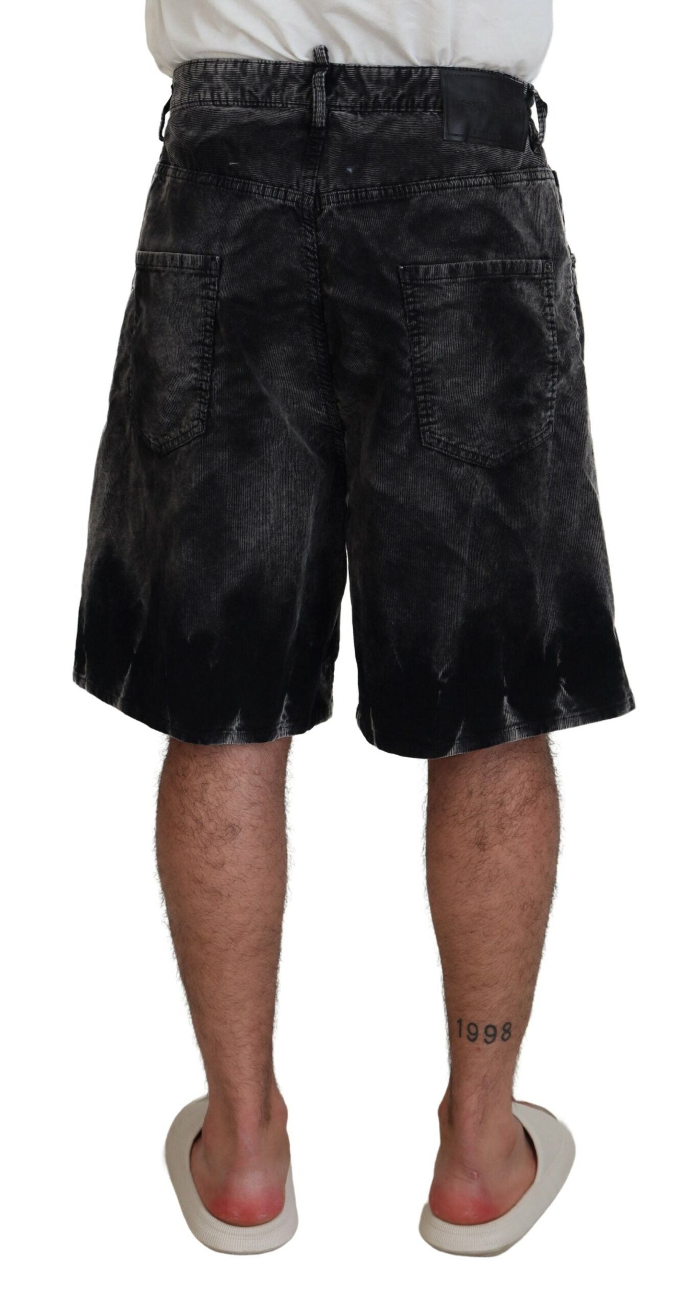 Dsquared² Graue Bermudashorts aus Baumwollcord