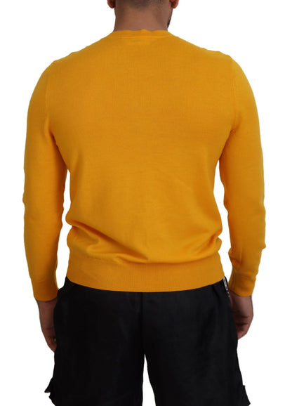 Dsquared² Orange Wolle Langarm Herren Pullover