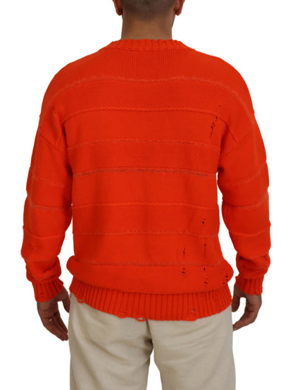 Dsquared² Orange Baumwolle Langarm Herren Pullover