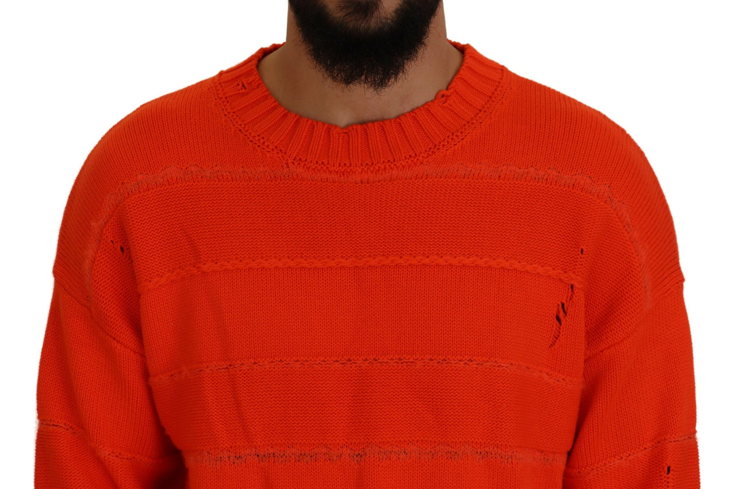 Dsquared² Orange Baumwolle Langarm Herren Pullover