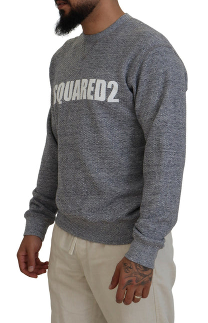 Dsquared² Grauer Pullover mit Kristallverzierung für Männer