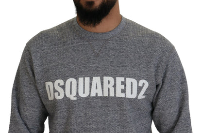 Dsquared² Grauer Pullover mit Kristallverzierung für Männer