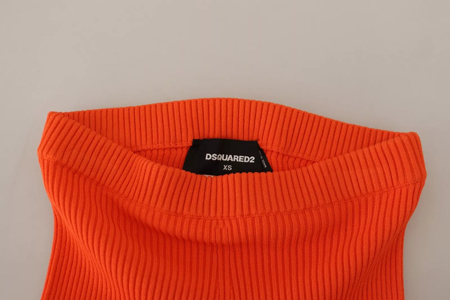 Dsquared² – Bermudashorts aus Viskose mit mittelhohem Bund und schmaler Passform in Orange