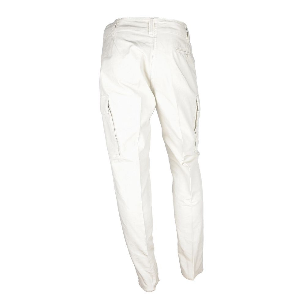 Don The Fuller White Cotton Men Trouser